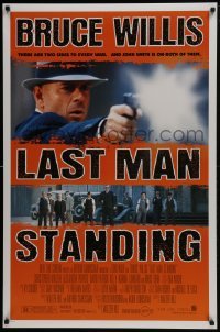 4z534 LAST MAN STANDING DS 1sh 1996 great image of gangster Bruce Willis pointing gun!