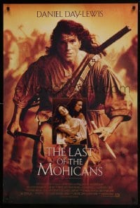 4z535 LAST OF THE MOHICANS DS 1sh 1992 Michael Mann directed, Daniel Day Lewis in action!