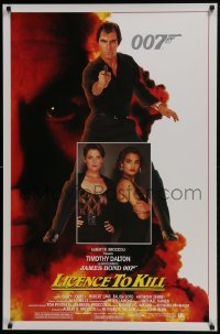 4z548 LICENCE TO KILL 1sh 1989 Timothy Dalton as James Bond, sexy Carey Lowell & Talisa Soto!
