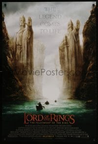 4z567 LORD OF THE RINGS: THE FELLOWSHIP OF THE RING advance 1sh 2001 J.R.R. Tolkien, Argonath!