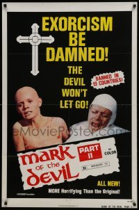 4z585 MARK OF THE DEVIL 2 1sh 1974 banned in 19 countries, more horrifying than the original!
