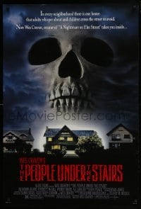 4z674 PEOPLE UNDER THE STAIRS DS 1sh 1991 Wes Craven, cool image of huge skull looming over house!