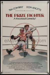 4z704 PRIZE FIGHTER 1sh 1979 great wacky artwork of coach Don Knotts & boxer Tim Conway!