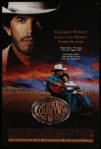 4z708 PURE COUNTRY DS 1sh 1992 George Strait, Lesley Ann Warren, country music!