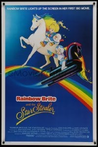 4z718 RAINBOW BRITE & THE STAR STEALER advance 1sh 1985 cute Rich artwork from kid's animation!