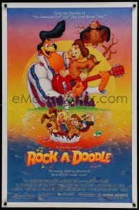 4z751 ROCK-A-DOODLE DS 1sh 1992 Don Bluth's cartoon adventure of the world's first rockin' rooster!