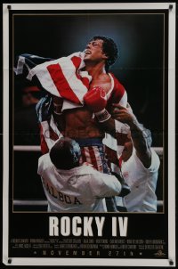 4z755 ROCKY IV advance 1sh 1985 different close up of heavyweight boxing champ Sylvester Stallone!