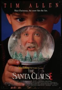 4z771 SANTA CLAUSE DS lenticular 1sh 1994 Disney, fat jolly Tim Allen, Christmas comedy!