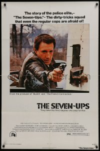 4z784 SEVEN-UPS 1sh 1974 close up of elite policeman Roy Scheider pointing gun!