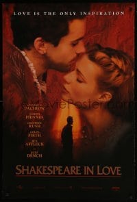 4z789 SHAKESPEARE IN LOVE teaser DS 1sh 1998 Geoffrey Rush, Affleck & Joseph Fiennes, Madden!
