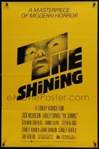 4z793 SHINING NSS style 1sh 1980 Stephen King & Stanley Kubrick, iconic art by Saul Bass!