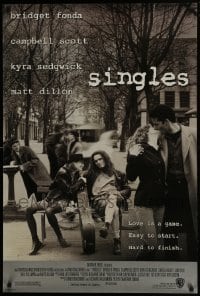 4z803 SINGLES DS 1sh 1992 Cameron Crowe, Bridget Fonda, Matt Dillon, Kyra Sedgwick!