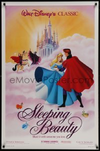 4z807 SLEEPING BEAUTY 1sh R1986 Walt Disney cartoon fairy tale fantasy classic!