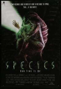 4z829 SPECIES DS 1sh 1995 sexy alien Natasha Henstridge, Ben Kingsley, sci-fi/horror, our time is up!