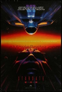 4z844 STAR TREK VI teaser 1sh 1991 William Shatner, Leonard Nimoy, Stardate 12-13-91!
