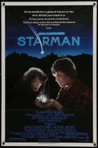 4z848 STARMAN 1sh 1984 John Carpenter, close-up portrait of alien Jeff Bridges & Karen Allen!