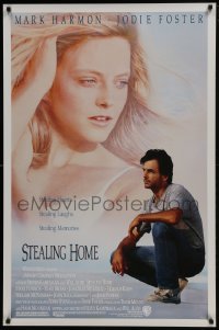 4z851 STEALING HOME 1sh 1988 great image of Mark Harmon & sexy Jodie Foster!