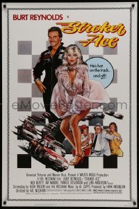 4z859 STROKER ACE 1sh 1983 car racing art of Burt Reynolds & sexy Loni Anderson by Drew Struzan!