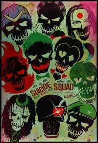 4z864 SUICIDE SQUAD teaser DS 1sh 2016 Smith, Leto as the Joker, Robbie, Kinnaman, cool art!