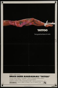 4z877 TATTOO 1sh 1981 Bruce Dern, every great love leaves its mark, sexy body art & bondage image!