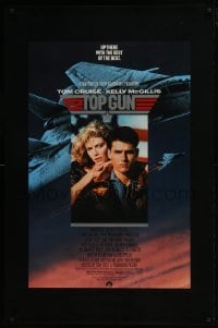 4z911 TOP GUN 1sh 1986 great image of Tom Cruise & Kelly McGillis, Navy fighter jets!