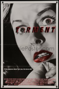 4z912 TORMENT 1sh 1986 based on Fritz Lang movie, if the suspense doesn't get you, the terror will!