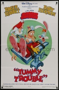 4z925 TUMMY TROUBLE DS 1sh 1989 Roger Rabbit & sexy Jessica with doctor Baby Herman, rated style!