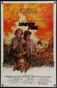 4z935 UNDER FIRE 1sh 1983 Nick Nolte, Gene Hackman, Joanna Cassidy, great Struzan art!