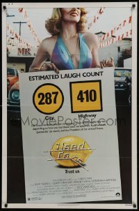 4z942 USED CARS 1sh 1980 Robert Zemeckis, sexy image, title art by Roger Huyssen and Gerard Huerta