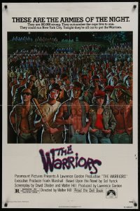 4z957 WARRIORS 1sh 1979 Walter Hill, Jarvis artwork of the armies of the night!