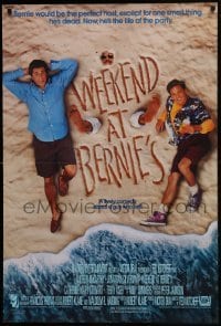 4z961 WEEKEND AT BERNIE'S 1sh 1989 Andrew McCarthy, Jonathan Silverman & dead Terry Kiser!