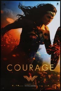 4z984 WONDER WOMAN teaser DS 1sh 2017 sexiest Gal Gadot in title role/Diana Prince, Courage!