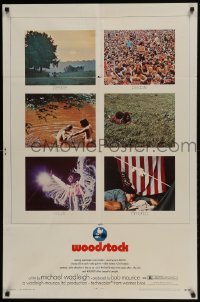 4z988 WOODSTOCK 1sh 1970 six images of the most famous epic rock & roll concert!