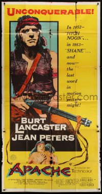 5a481 APACHE 3sh 1954 Robert Aldrich, Native American Burt Lancaster & Jean Peters!
