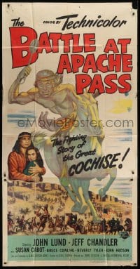 5a490 BATTLE AT APACHE PASS 3sh 1952 John Lund, Jeff Chandler, Geronimo & Cochise!