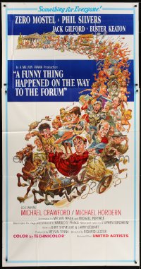 5a543 FUNNY THING HAPPENED ON THE WAY TO THE FORUM int'l 3sh 1966 Jack Davis art of the entire cast!