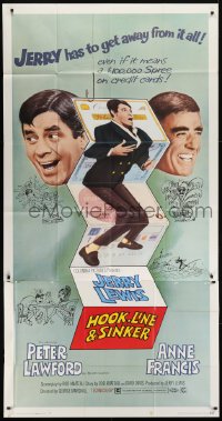 5a558 HOOK, LINE & SINKER 3sh 1969 Peter Lawford, Jerry Lewis has to get away from it all!