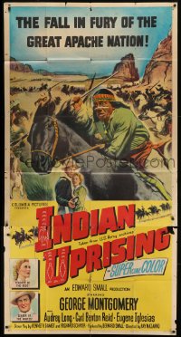 5a563 INDIAN UPRISING 3sh 1951 Montgomery is leader of whites & Audrey Long is teacher of the Reds!