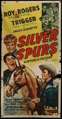 5a644 SILVER SPURS 3sh 1943 Roy Rogers with Trigger, Smiley Burnette & Sons of the Pioneers!