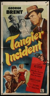 5a666 TANGIER INCIDENT 3sh 1953 George Brent, Mari Aldon & Dorothy Patrick in Africa, film noir!