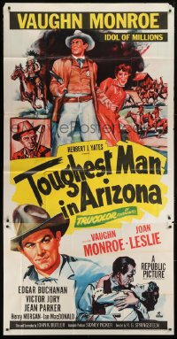 5a676 TOUGHEST MAN IN ARIZONA 3sh 1952 art of Vaughn Monroe, Idol of Millions & Joan Leslie!