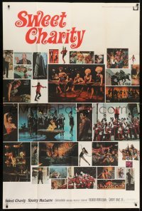 5a046 SWEET CHARITY 40x60 1969 Bob Fosse musical, Shirley MacLaine, great different photo montage!