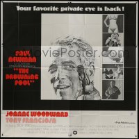 5a106 DROWNING POOL int'l 6sh 1975 cool image of Paul Newman as your favorite private eye Lew Harper!