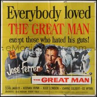 5a120 GREAT MAN 6sh 1957 Jose Ferrer exposes a great fake, with help from Julie London!