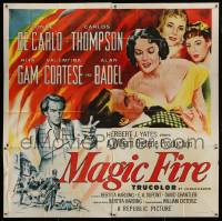 5a131 MAGIC FIRE 6sh 1955 William Dieterle, art of Yvonne De Carlo & Alan Badel as Richard Wagner!