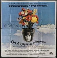 5a140 ON A CLEAR DAY YOU CAN SEE FOREVER 6sh 1970 cool image of Barbra Streisand in flower pot!
