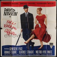 5a153 SILKEN AFFAIR 6sh 1956 David Niven is a model husband, sexy Genevieve Page is a French model!