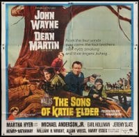 5a156 SONS OF KATIE ELDER 6sh 1965 different image of John Wayne, Dean Martin & others!