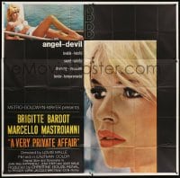 5a168 VERY PRIVATE AFFAIR 6sh 1962 Vie Privee, Marcello, full-length close-up of Brigitte Bardot!