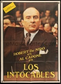 5a179 UNTOUCHABLES teaser Argentinean 41x57 1987 c/u of Robert De Niro as Al Capone, Brian De Palma